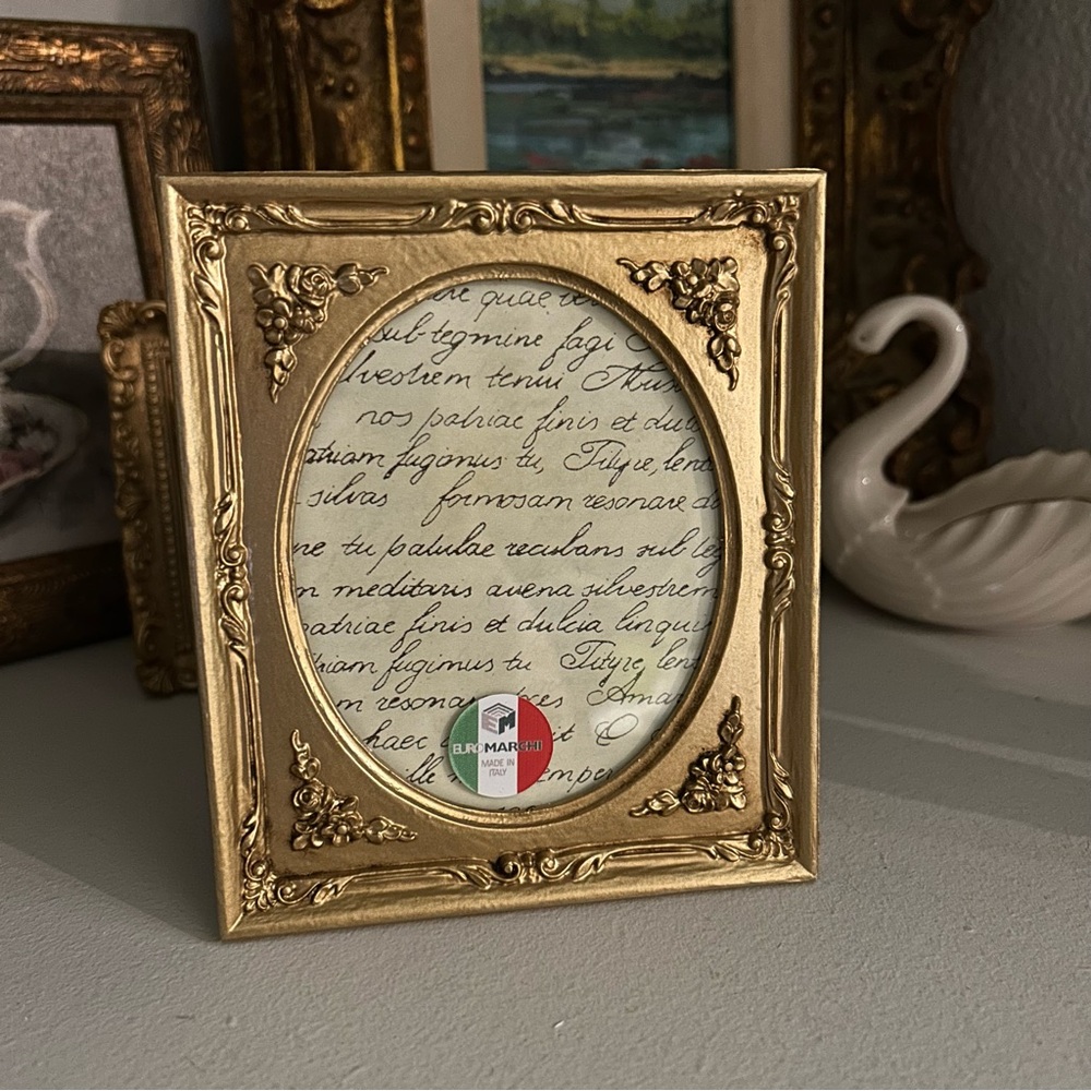 SOLD Made in Italy Gold Ornate Picture Frame